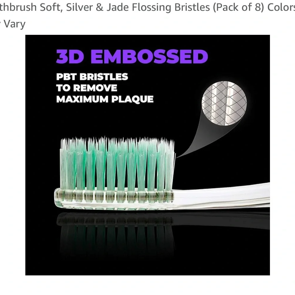 Silver and Jade Toothbrush Set
